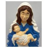 Vintage 26" Mary And baby Jesus Blow Mold (No Light)