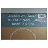 Gold Framed Arched Wall Mirror - 22"x30"