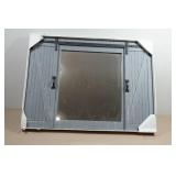 Rustic Style Wall Mount Barn Door Mirror - 28"x20"