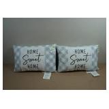 *2* Decorative Throw Pillows -12"x18"  Home Sweet Home