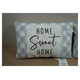 *2* Decorative Throw Pillows -12"x18"  Home Sweet Home