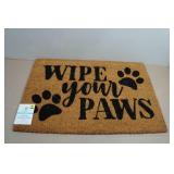 Comfort Bay Printed Doormat - 18"x27" Wipe Your Paws