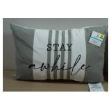 *2* Decorative Throw Pillows -12"x18"  Stay a While