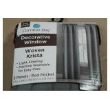 Comfort Bay 2-Panels Pocket Rod Window Curtains - 27"x84"