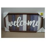 *2* Decorative Framed Wall Art - Welcome & Thankful - 24.5"x12"