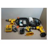DeWalt Drills with Battery/Charger and Sander