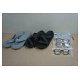 Nuusol Sandals and Blueblocking Reading Glasses - Women