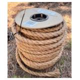 120 Ft Heavy-Duty 5/8” Manila Rope on Spool – Strong Natural Fiber, Multi-Use (Farm, Landscaping, Decor)
