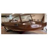 2020 Homemade Open Motor boat 21’6” – MerCruiser Inboard/Outdrive – Trailer (1989) Included