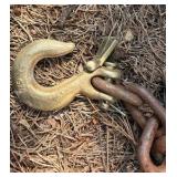 Heavy Duty Logging Chain w/ Grab Hooks – Tow Chain / Skidder Chain (Large Links)