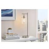 Regan 20" Brushed Nickel Table Lamp with Shade