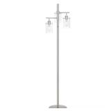 Regan 63 in. Brushed Nickel Floor Lamp
