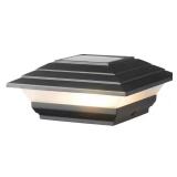Solar 4x4/6x6 Black LED Deck Cap Light (2 pack)
