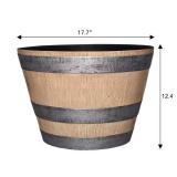 Natural Oak Resin Pots, 17.7" Dia (8 pack)