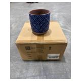 Griffy Small 2 qt Blue Ceramic Pot (Pack of 4)