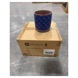 Griffy Small 2 qt Blue Ceramic Pot (Pack of 4)