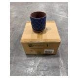 Griffy Small 2 qt Blue Ceramic Pot (Pack of 4)