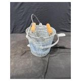 Galvanized Mop Bucket with Wringer