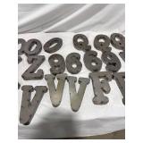 Metal Letters & Numbers Lot
