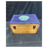 Wooden Earth Painted Box