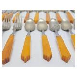 25-Piece Vintage Perma-Brite Bakelite Flatware Set