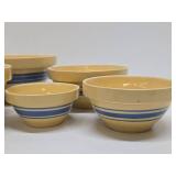 Graduated Set of 6 Stoneware Nesting Bowls