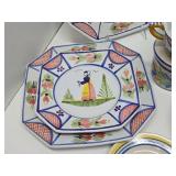 LARGE Collection of Vintage French Henriot QUIMPER Dishware