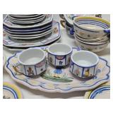 LARGE Collection of Vintage French Henriot QUIMPER Dishware