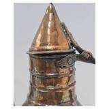 Antique 19th Century Hand Hammered Copper Coffee Pot