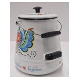 Excellent Large Scandinavian Enameled Coffee Pot w/Lid