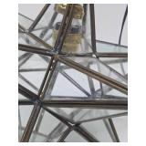 Vintage Glass & Brass 3D Atomic Star Lamp