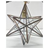 Vintage Glass & Brass 3D Atomic Star Lamp