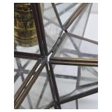Vintage Glass & Brass 3D Atomic Star Lamp