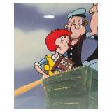 Original Vintage POPEYE Cartoon Commercial Animation Cell for Cocoa Puffs Cereal