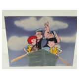 Original Vintage POPEYE Cartoon Commercial Animation Cell for Cocoa Puffs Cereal