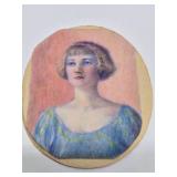 Wonderful Original Antique Miniature Portrait Paintings on Bone