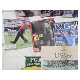 Group of TIGER WOODS Gold Memorabilia & Golf Balls