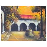 Large Original Mid Century Oil on Canvas Painting - Signed "Trent"