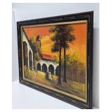 Large Original Mid Century Oil on Canvas Painting - Signed "Trent"