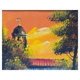 Large Original Mid Century Oil on Canvas Painting - Signed "Trent"