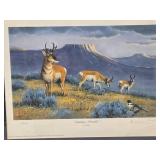 Framed Signed Numbered ARTIST PROOF Print by Les Kouba - "Antelope Paradise"
