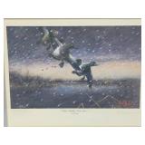 Framed Signed Numbered ARTIST PROOF Print by Les Kouba - "Bills Battlin