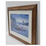 Framed Signed Numbered Print by Les Kouba - "May in Minnesota" w/Loons