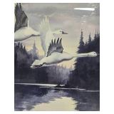 Framed Signed Numbered Print by Les Kouba - "Whistlers