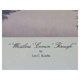 Framed Signed Numbered Print by Les Kouba - "Whistlers