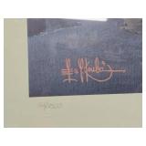 Framed Signed Numbered Print by Les Kouba - "Mallards on Ice"