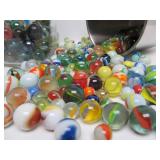 Estate Lot of Vintage Marbles - Some Larger