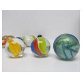 Estate Lot of Vintage Marbles - Some Larger