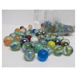 Estate Lot of Vintage Marbles - Some Larger