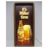 Large Working Vintage MILLER High Life Lighted Beer Sign "It